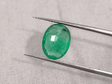 2.45ct Vivid Green Panjshir Emerald GSI Certified - SMSGEMS 