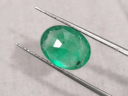 2.45ct Vivid Green Panjshir Emerald GSI Certified - SMSGEMS 