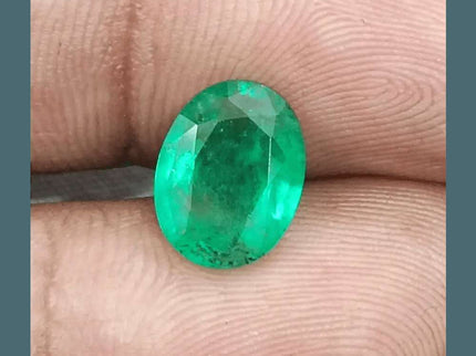 2.45ct Vivid Green Panjshir Emerald GSI Certified - SMSGEMS 