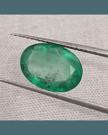 2.53ct Natural Deep Green Emerald GSI Certified - SMSGEMS 