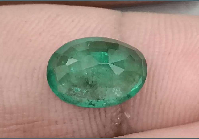 2.53ct Natural Deep Green Emerald GSI Certified - SMSGEMS 