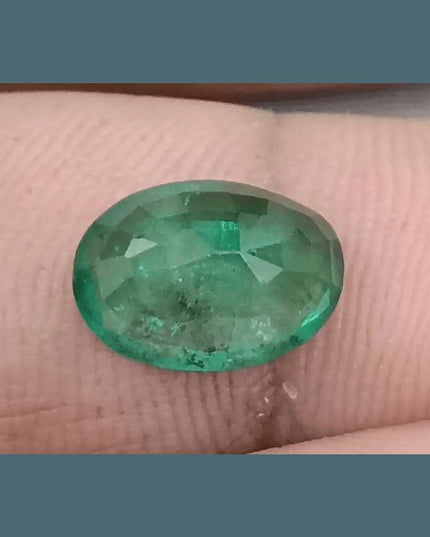 2.53ct Natural Deep Green Emerald GSI Certified - SMSGEMS 