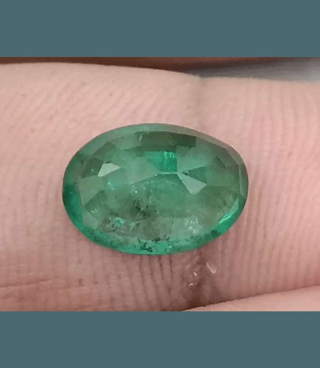 2.53ct Natural Deep Green Emerald GSI Certified - SMSGEMS 