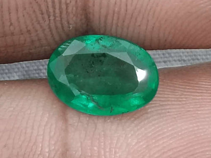 2.53ct Natural Deep Green Emerald GSI Certified - SMSGEMS 