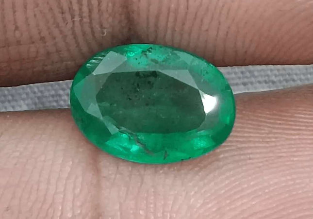 2.53ct Natural Deep Green Emerald GSI Certified - SMSGEMS 