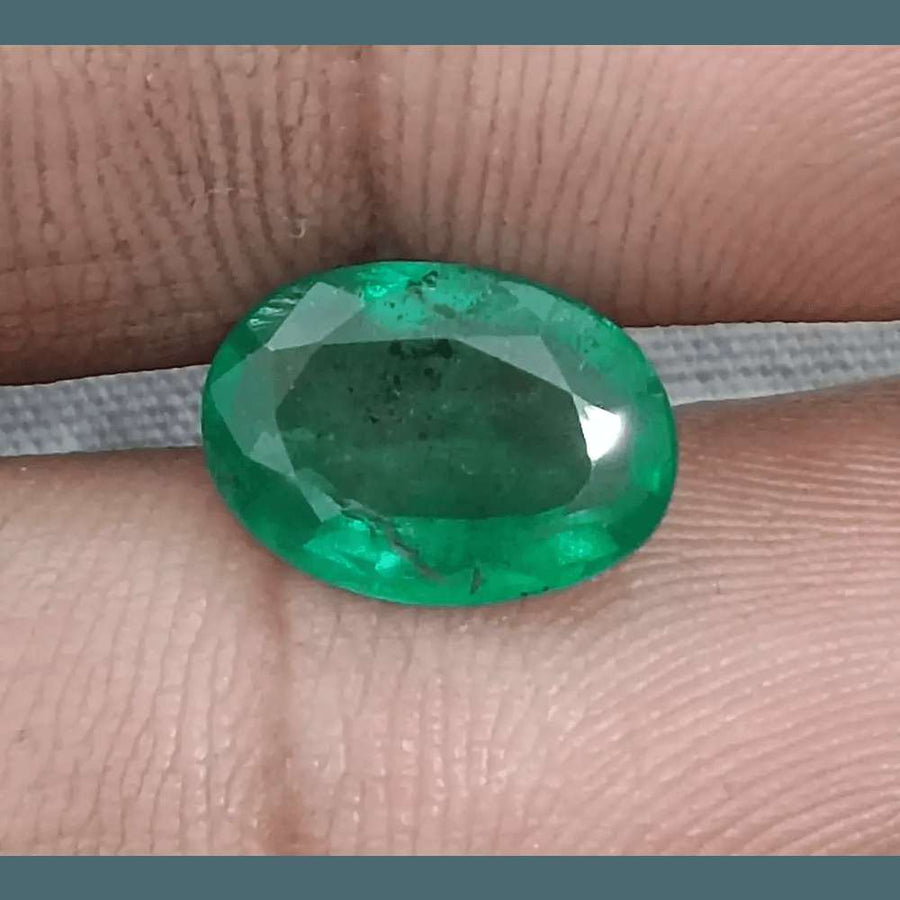 2.53ct Natural Deep Green Emerald GSI Certified - SMSGEMS 