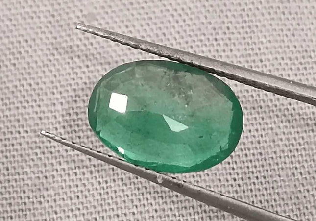 2.53ct Natural Deep Green Emerald GSI Certified - SMSGEMS 