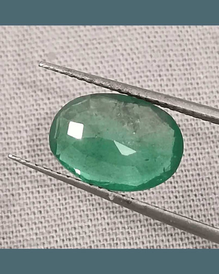 2.53ct Natural Deep Green Emerald GSI Certified - SMSGEMS 