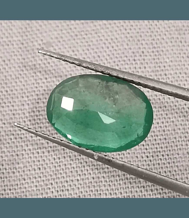 2.53ct Natural Deep Green Emerald GSI Certified - SMSGEMS 