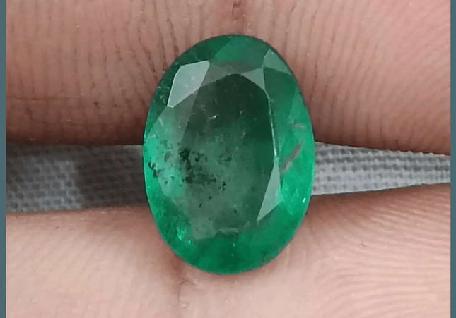 2.53ct Natural Deep Green Emerald GSI Certified - SMSGEMS 