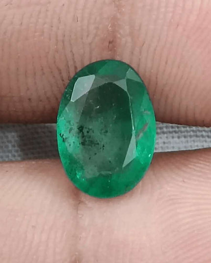 2.53ct Natural Deep Green Emerald GSI Certified - SMSGEMS 