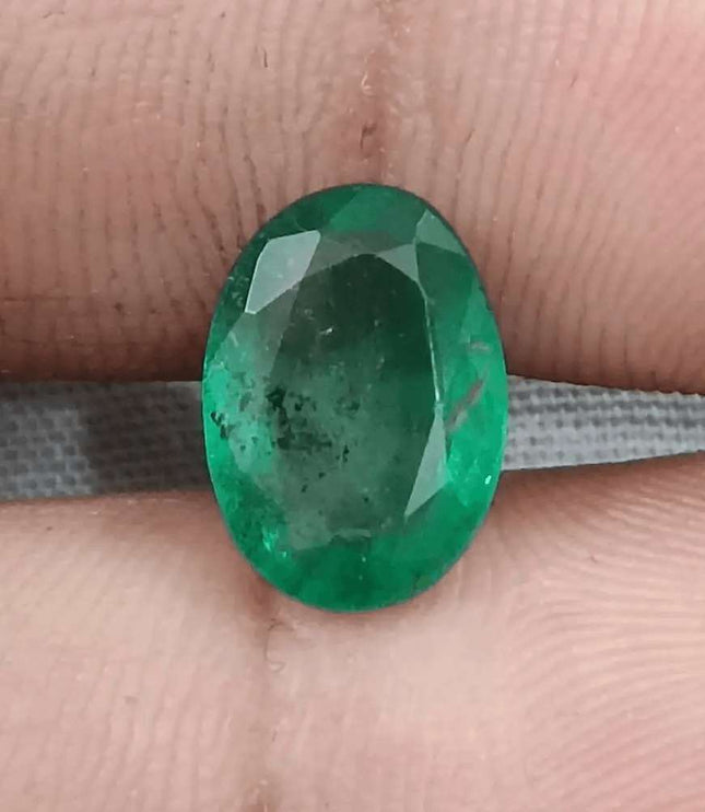 2.53ct Natural Deep Green Emerald GSI Certified - SMSGEMS 