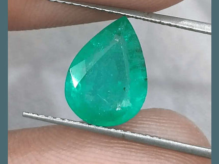 GSI Certified 2.55ct Medium Green Zambian Emerald, 100% Natural Earth Mined Gemstone - SMSGEMS 