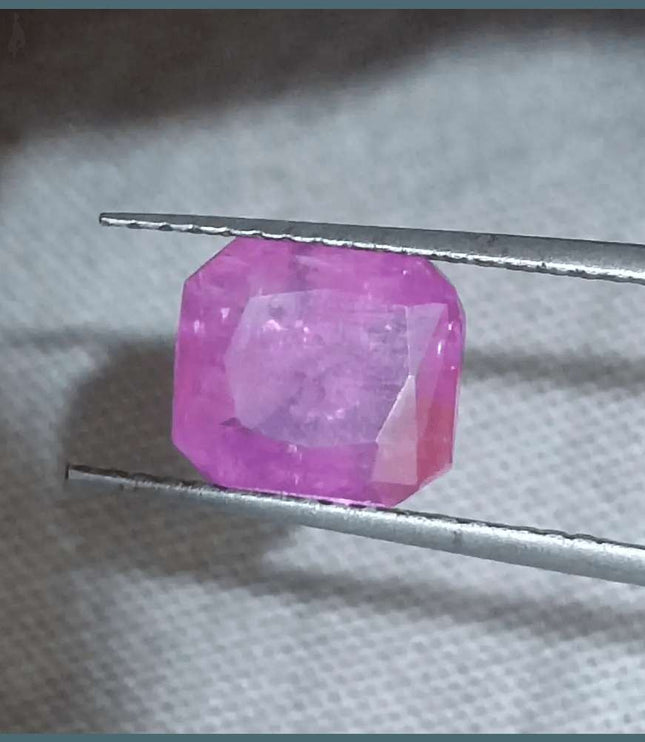 2.55ct Natural Pinkish Red Ruby GSI Certified - SMSGEMS 