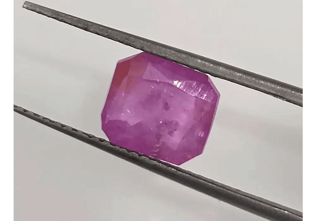 2.55ct Natural Pinkish Red Ruby GSI Certified - SMSGEMS 
