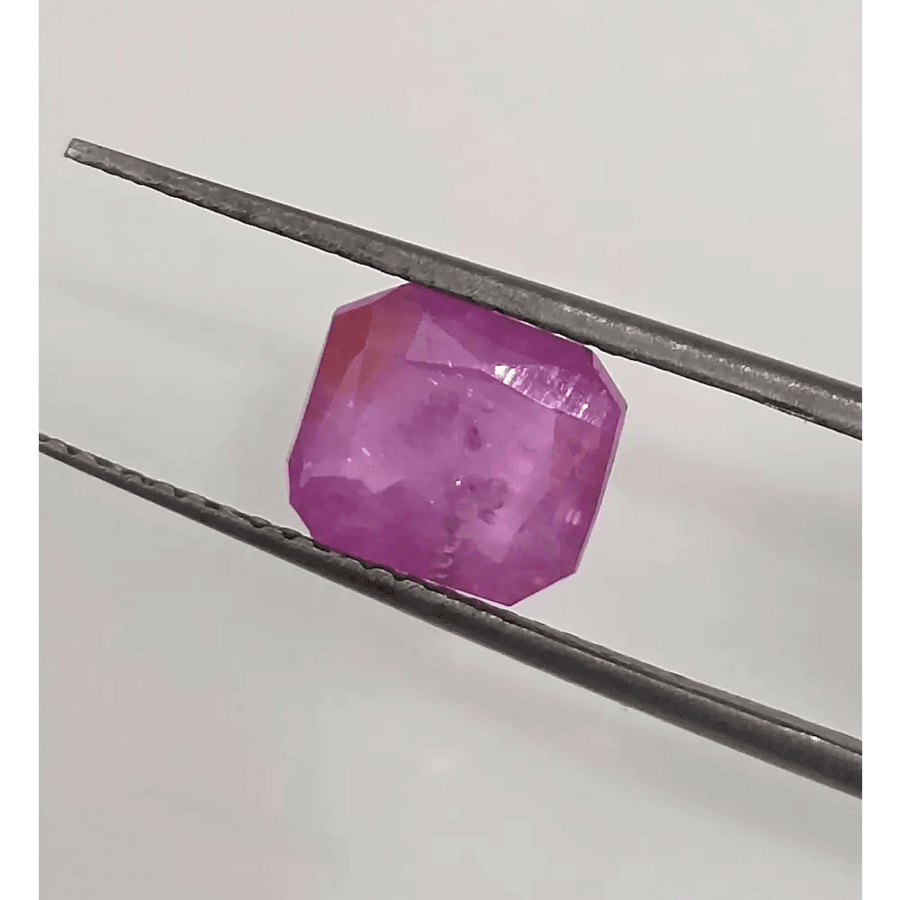 2.55ct Natural Pinkish Red Ruby GSI Certified - SMSGEMS 
