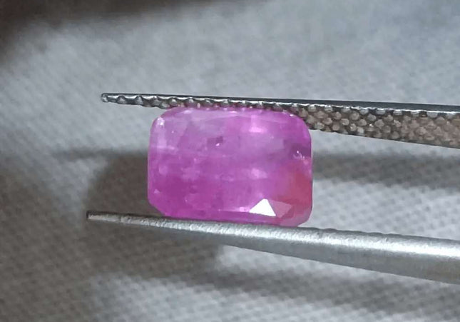 2.55ct Natural Pinkish Red Ruby GSI Certified - SMSGEMS 