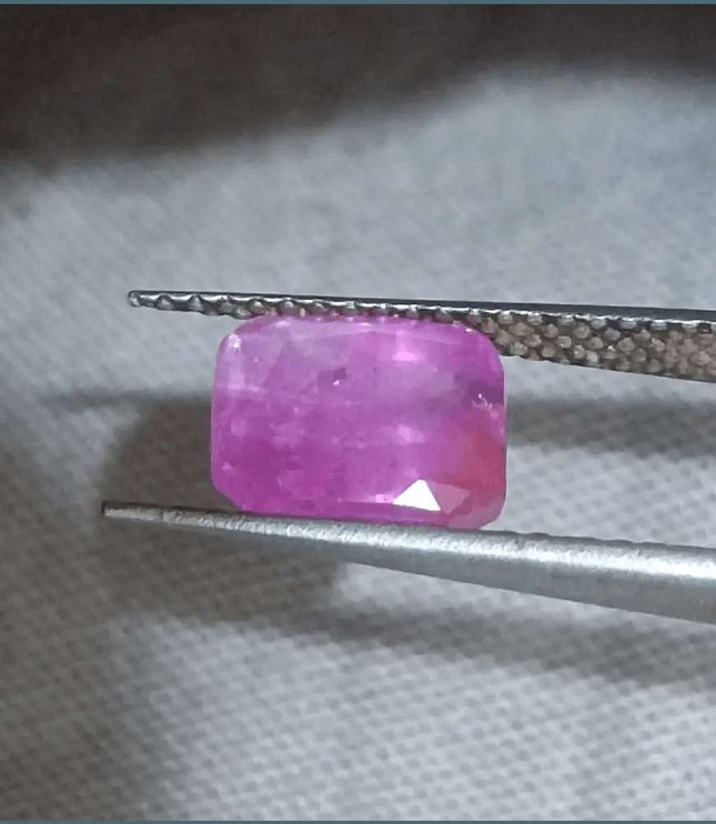 2.55ct Natural Pinkish Red Ruby GSI Certified - SMSGEMS 