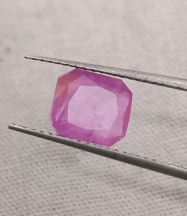 2.55ct Natural Pinkish Red Ruby GSI Certified - SMSGEMS 