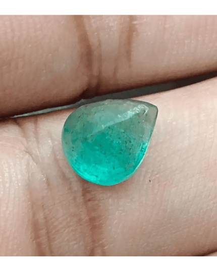 GSI Certified 2.59ct Zambia Emerald , 100% Natural Earth Mined Gemstone - SMSGEMS 