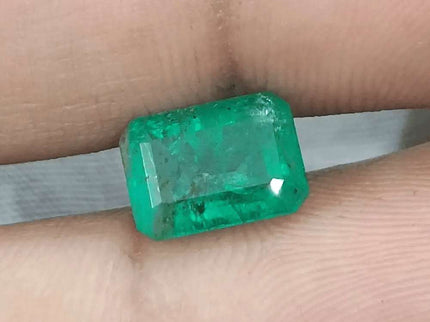 GSI Certified 2.62ct Medium Green Zambian Emerald - SMSGEMS 