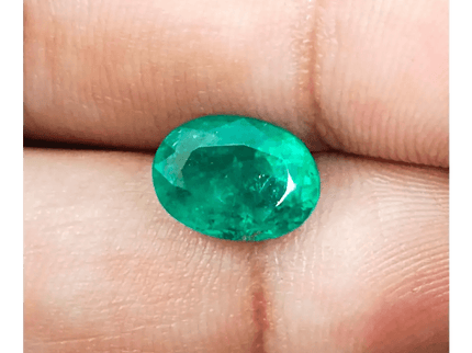 GSI Certified 2.66ct Zambian Emerald , 100% Natural Earth Mined Gemstone - SMSGEMS 