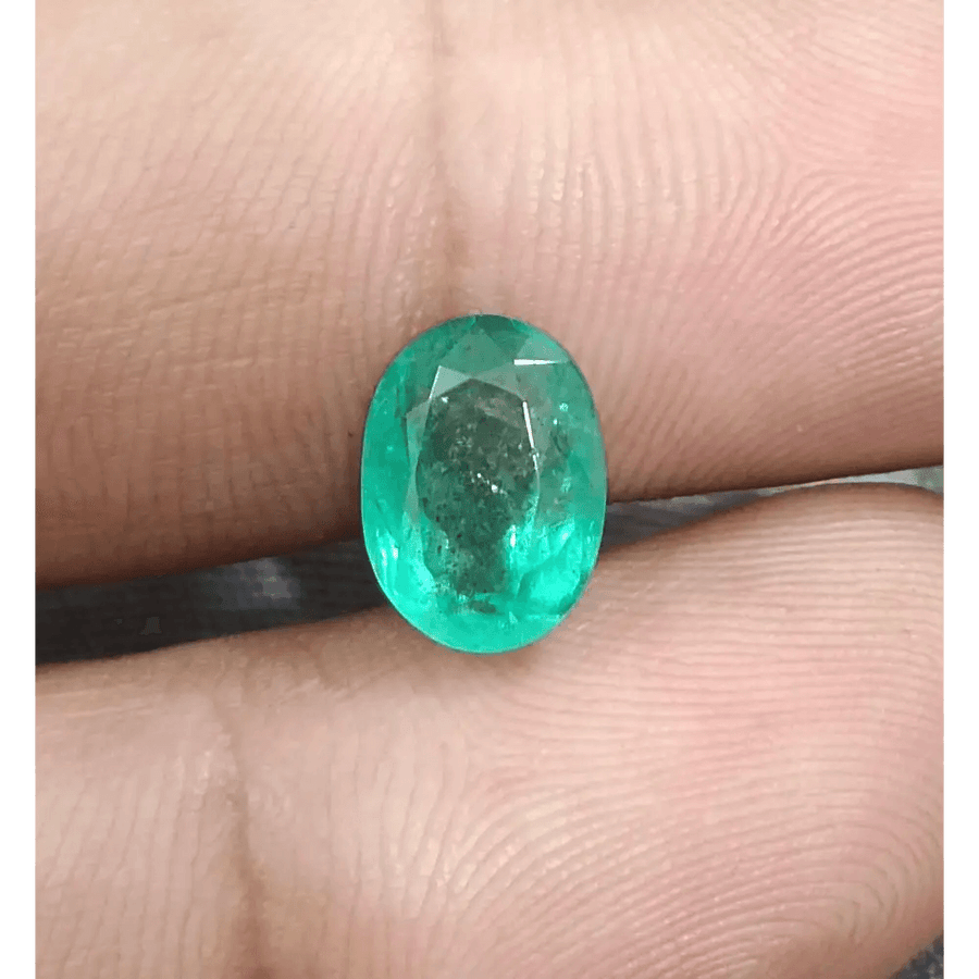 GSI Certified 2.67ct Zambian Emerald, 100% Natural Gemstone - SMSGEMS 