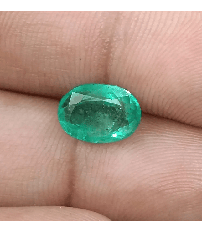 GSI Certified 2.67ct Zambian Emerald, 100% Natural Gemstone - SMSGEMS 