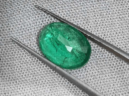 GSI Certified 2.67ct Vivid Green Zambian Emerald Natural Earth Mined Gemstone - SMSGEMS 