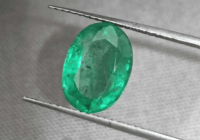 GSI Certified 2.67ct Vivid Green Zambian Emerald Natural Earth Mined Gemstone - SMSGEMS 