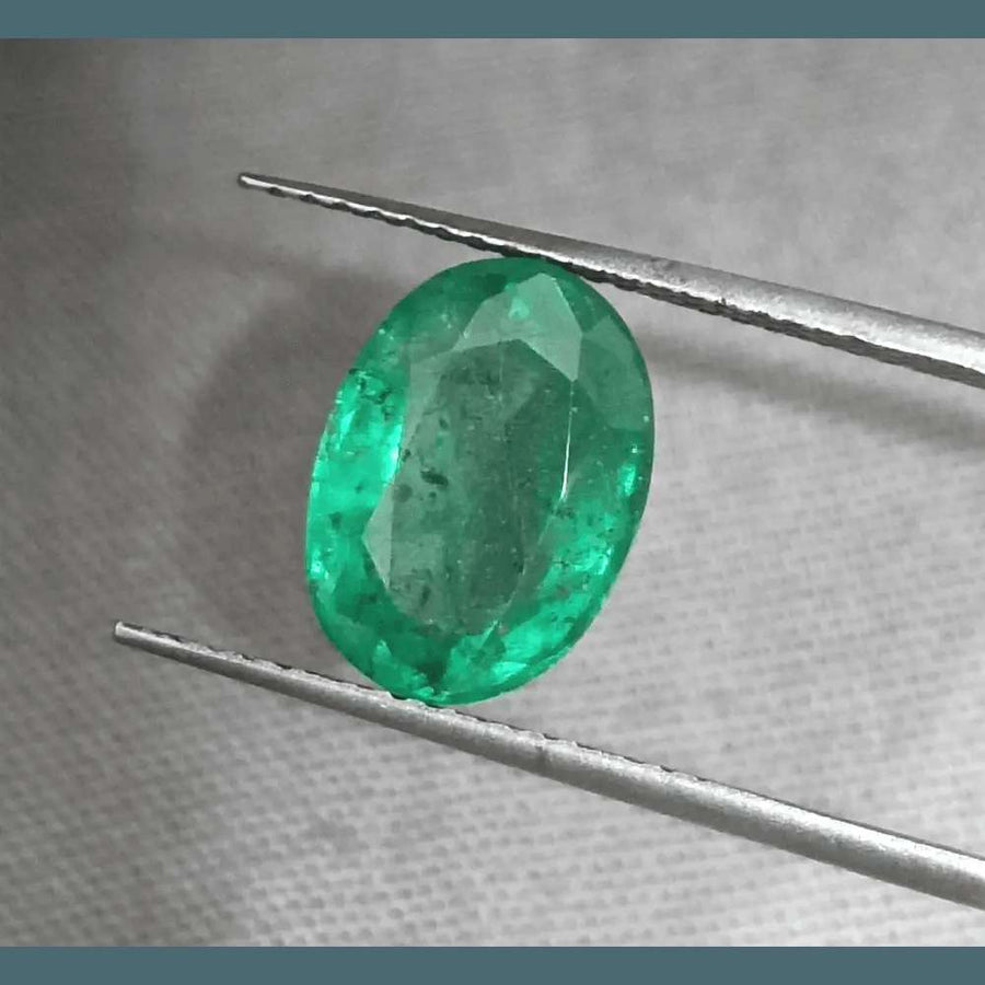 GSI Certified 2.67ct Vivid Green Zambian Emerald Natural Earth Mined Gemstone - SMSGEMS 