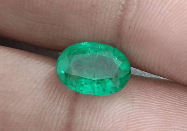 GSI Certified 2.67ct Vivid Green Zambian Emerald Natural Earth Mined Gemstone - SMSGEMS 