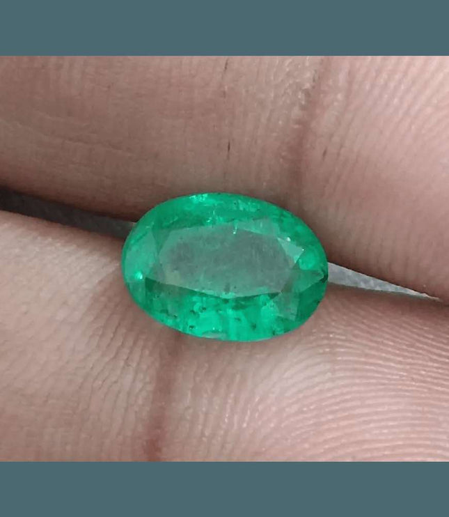 GSI Certified 2.67ct Vivid Green Zambian Emerald Natural Earth Mined Gemstone - SMSGEMS 