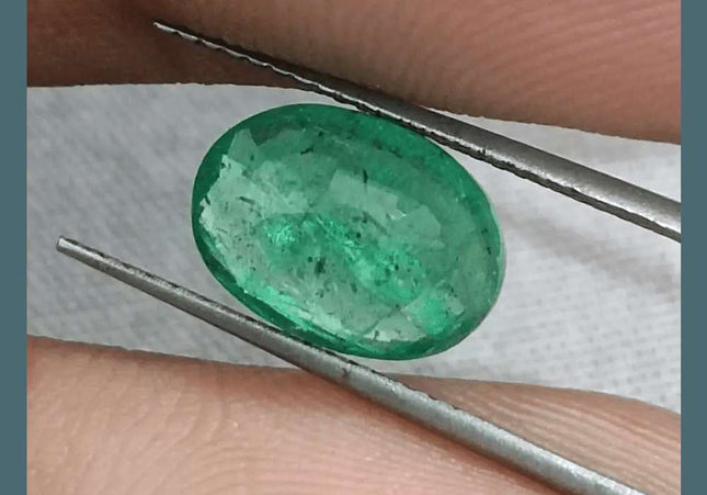 GSI Certified 2.67ct Vivid Green Zambian Emerald Natural Earth Mined Gemstone - SMSGEMS 