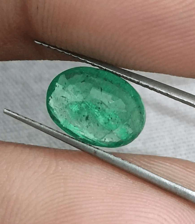 GSI Certified 2.67ct Vivid Green Zambian Emerald Natural Earth Mined Gemstone - SMSGEMS 