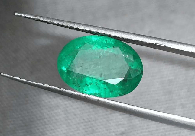 GSI Certified 2.67ct Vivid Green Zambian Emerald Natural Earth Mined Gemstone - SMSGEMS 