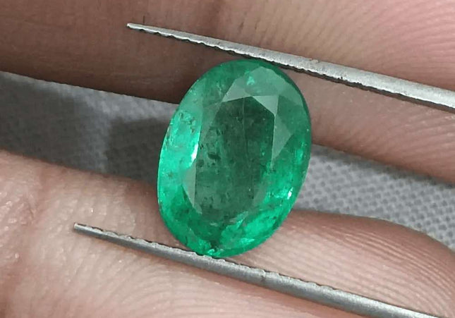 GSI Certified 2.67ct Vivid Green Zambian Emerald Natural Earth Mined Gemstone - SMSGEMS 