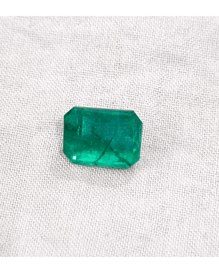 GSI Certified 2.69ct Zambian Emerald, 100% Natural Earth Mined Gemstone - SMSGEMS 