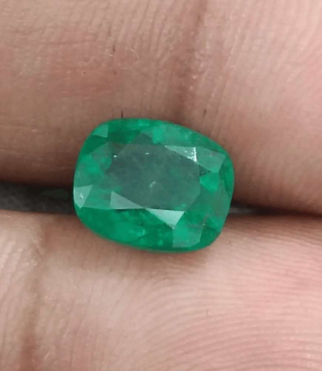 GSI Certified 2.69ct Spring Green Emerald Natural Earth Mined Gemstone - SMSGEMS 