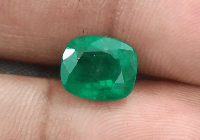 GSI Certified 2.69ct Spring Green Emerald Natural Earth Mined Gemstone - SMSGEMS 