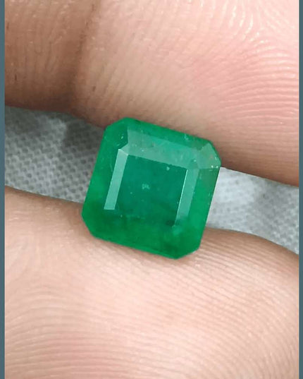 2.72ct Deep Zambian Emerald certified by GSI - SMSGEMS 