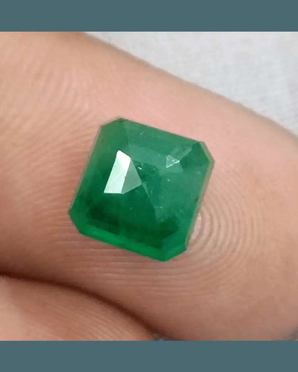 2.72ct Deep Zambian Emerald certified by GSI - SMSGEMS 