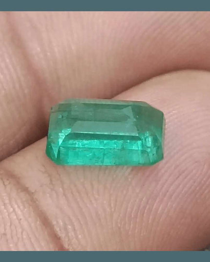 2.74ct Intense Green Emerald GSI Certified - SMSGEMS 