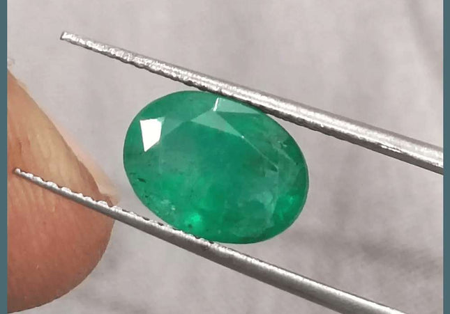 2.79ct Zambian Emerald GSI Certified Natural Gemstone - SMSGEMS 