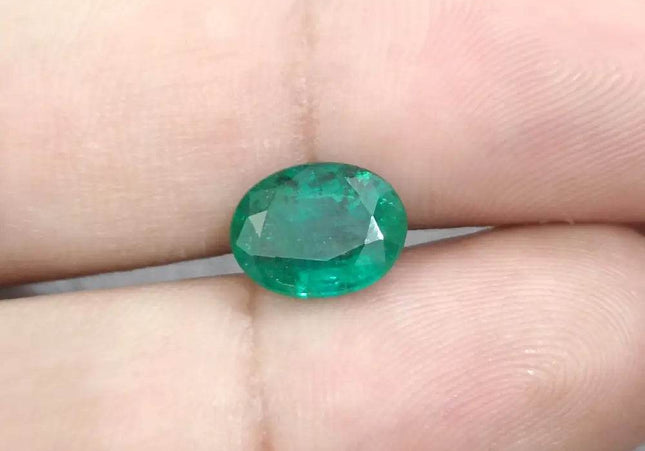 Emerald Deep Green GSI Certified Natural Gemstone - SMSGEMS 