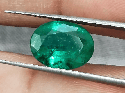 Emerald Deep Green GSI Certified Natural Gemstone - SMSGEMS 