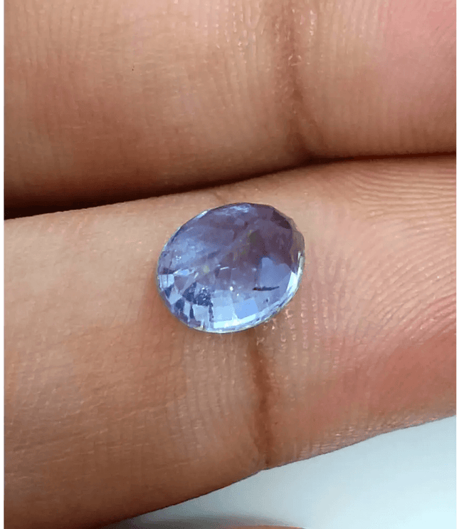 GSI Certified 2.83ct Blue Ceylon Sapphire , Natural Untreated Earth Mined Gemstone - SMSGEMS 