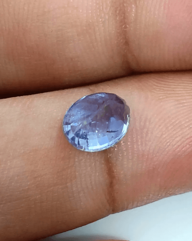 GSI Certified 2.83ct Blue Ceylon Sapphire , Natural Untreated Earth Mined Gemstone - SMSGEMS 