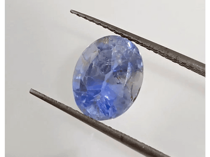 GSI Certified 2.83ct Blue Ceylon Sapphire , Natural Untreated Earth Mined Gemstone - SMSGEMS 