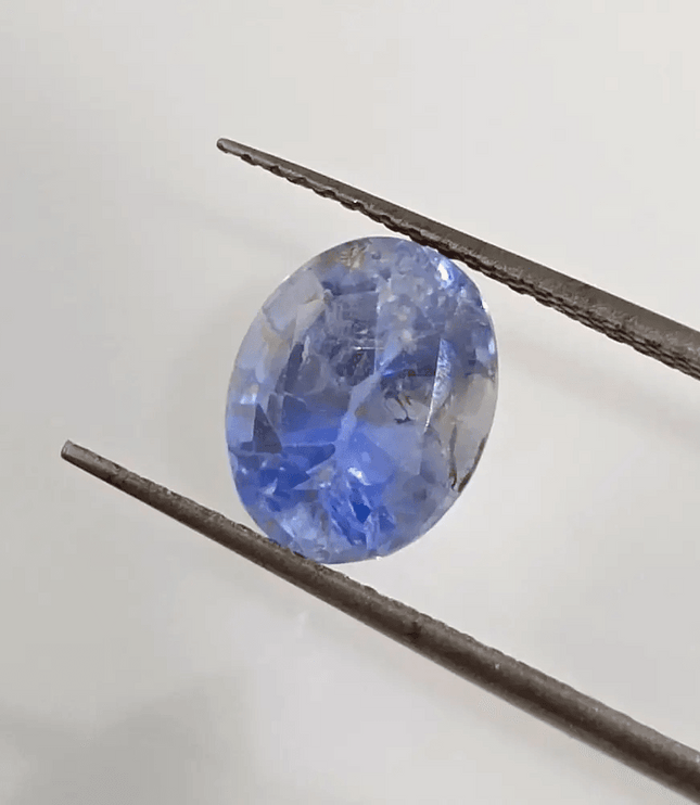 GSI Certified 2.83ct Blue Ceylon Sapphire , Natural Untreated Earth Mined Gemstone - SMSGEMS 